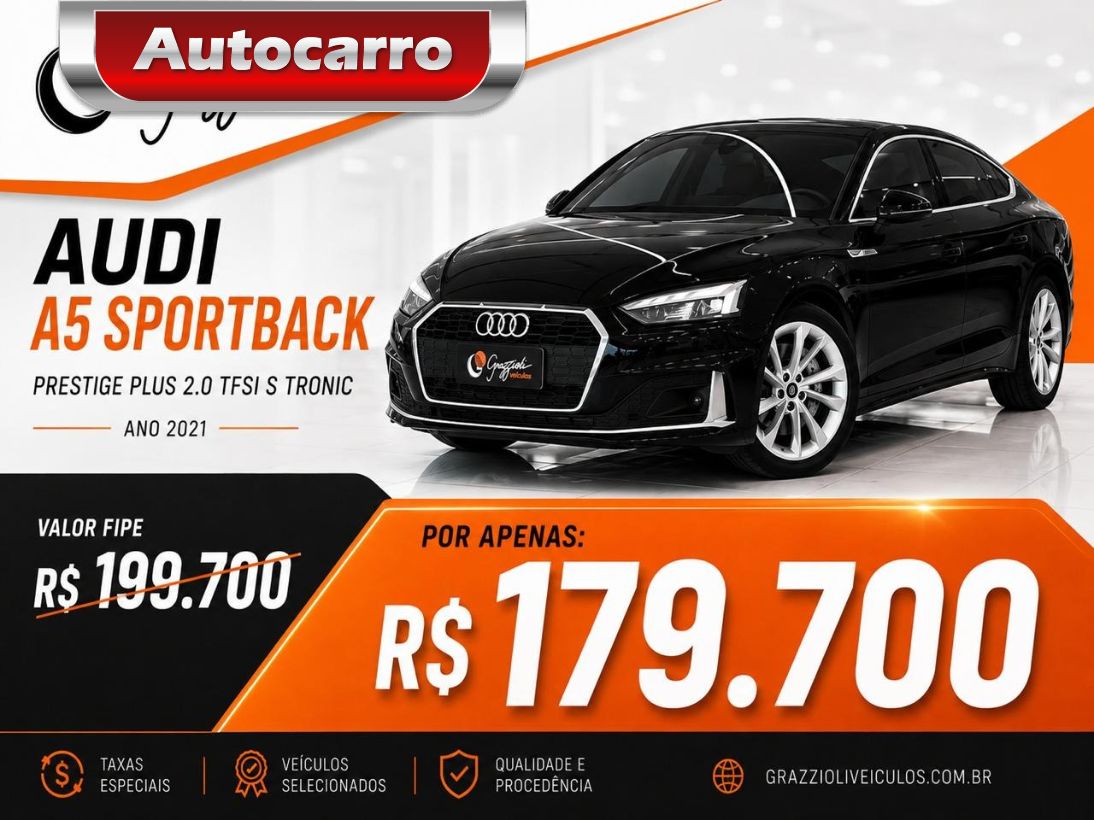Audi A5 2.0 TFSI GASOLINA SPORTBACK PRESTIGE PLUS S TRONIC 2021