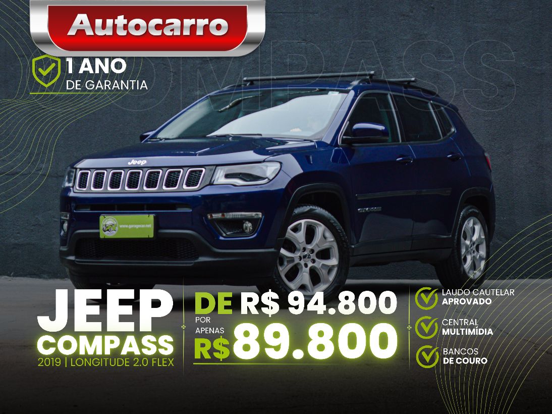 Jeep Compass COMPASS LONGITUDE 2.0 4x2 Flex 16V Aut. 2019